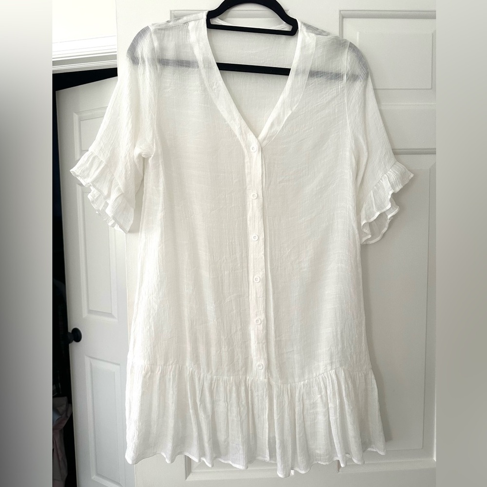 Sheer swim cover up